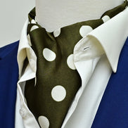 Forest Polka Silk Ascot by Monzoro