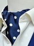 Blue Polka Drops - Silk Ascot by Monzoro