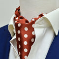 Copper Base Polka Silk Ascot by Monzoro
