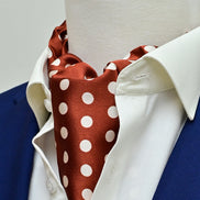 Copper Base Polka Silk Ascot by Monzoro