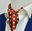 Copper Base Polka Silk Ascot by Monzoro