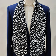 Black and White Leopard Silk Ascot by Monzoro – view 2