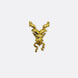 Antique Markhor - Bright Golden Lapel Pin