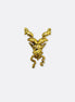 Antique Markhor - Bright Golden Lapel Pin