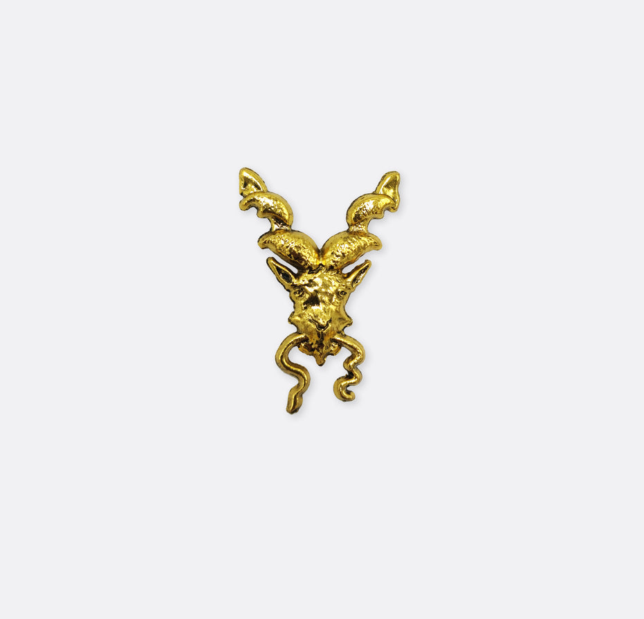 Antique Markhor - Bright Golden Lapel Pin