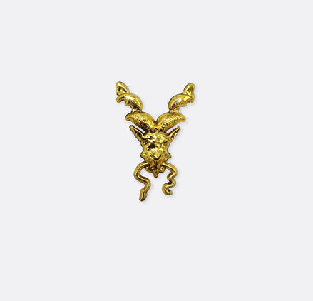 Antique Markhor - Bright Golden Lapel Pin