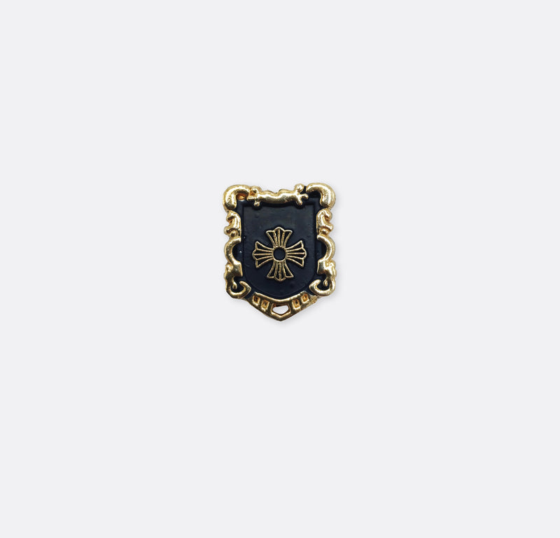 IRON CROSS KNIGHT SHieLD – BLUE AND GOLD LAPEL PINS