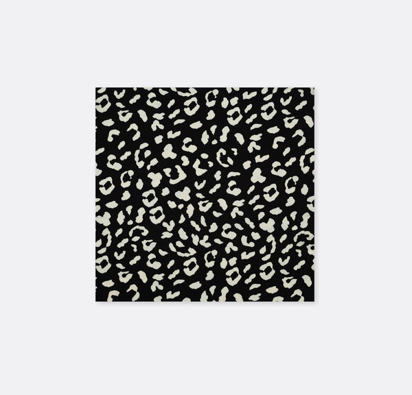 Black and White Leopard SilK Pocket Squares