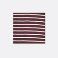 Creamy Rosewood Stripes - Silk Pocket Square by Monzoro