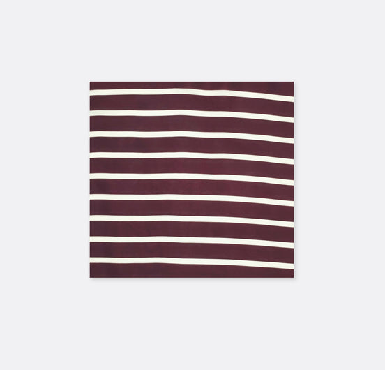 Creamy Rosewood Stripes - Silk Pocket Square by Monzoro