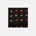 Black Dalmatian Silk Pocket Square by Monzoro