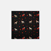 Black Dalmatian Silk Pocket Square by Monzoro