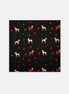 Black Dalmatian Silk Pocket Square by Monzoro