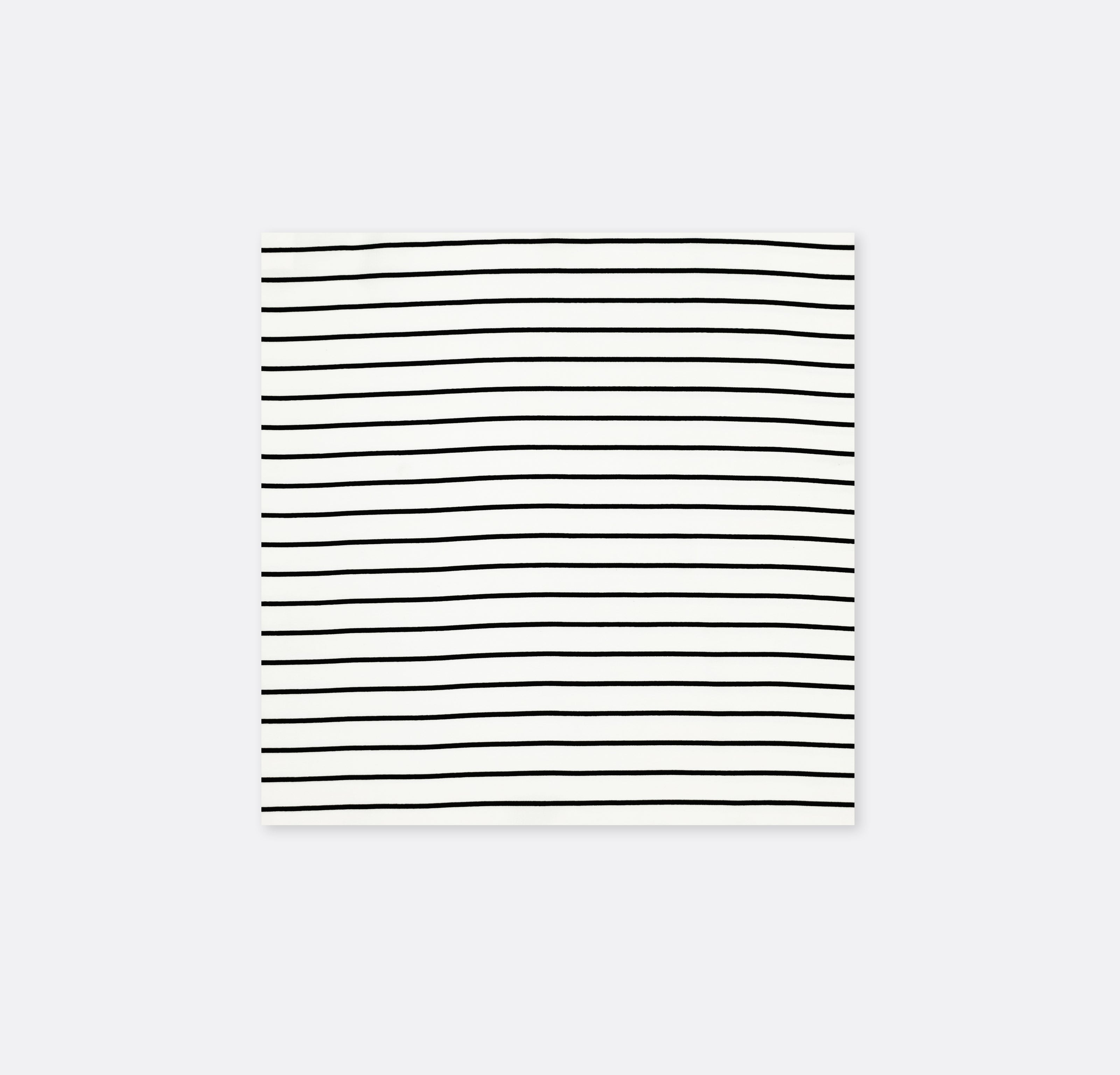 Sleek Black & White Stripes - Silk Pocket Square by Monzoro