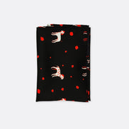 Black Dalmatian Silk Pocket Square by Monzoro – view 2