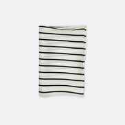 Sleek Black & White Stripes - Silk Pocket Square by Monzoro – view 2