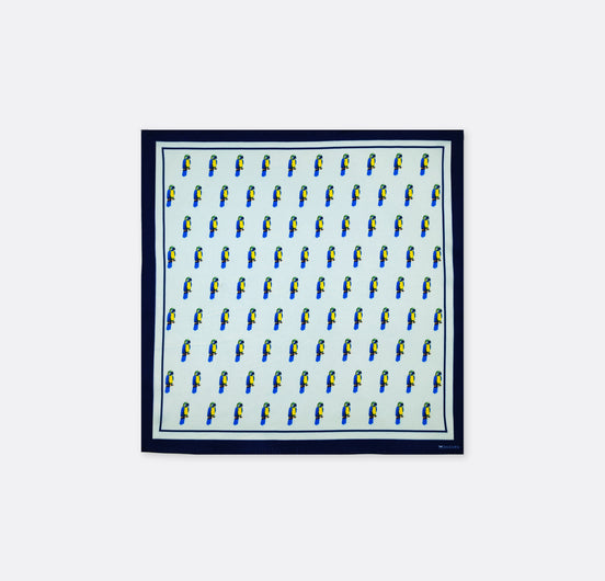 Macaw – Silk Pocket Square by Monzoro