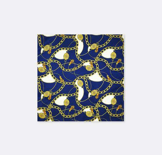 Curb And Link Chain Art – Silk Pocket Square
