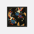 Mandarin Heron Brown - Silk Pocket Square by Monzoro
