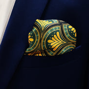 Mustard Botanical – Silk Pocket Square by Monzoro – view 3