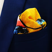 Morning Bird – Silk Pocket Square by Monzoro – view 3