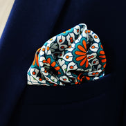 Mexican Floral Loop – Silk Pocket Square by Monzoro – view 3