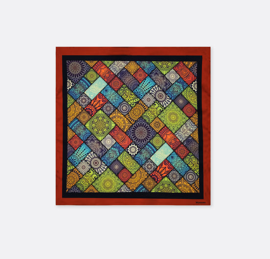 Abstract Matrix – Silk Pocket Square by Monzoro