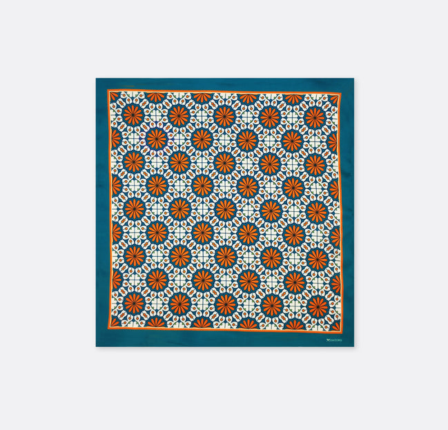 Mexican Floral Loop – Silk Pocket Square by Monzoro