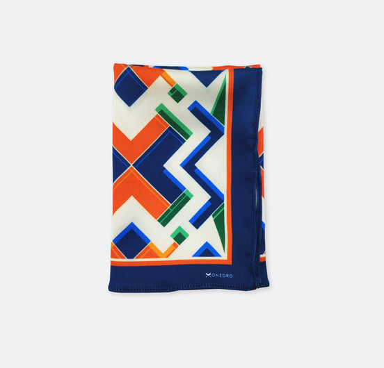 Techno Illusion – Silk Pocket Square by Monzoro – view 2