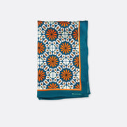 Mexican Floral Loop – Silk Pocket Square by Monzoro – view 2