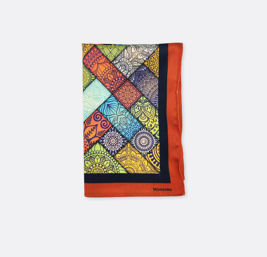 Abstract Matrix – Silk Pocket Square by Monzoro – view 2