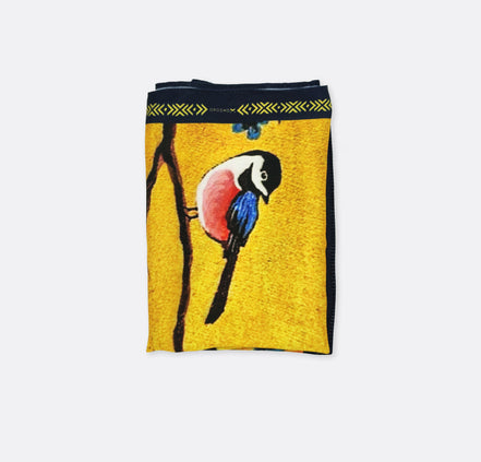Morning Bird – Silk Pocket Square by Monzoro – view 2