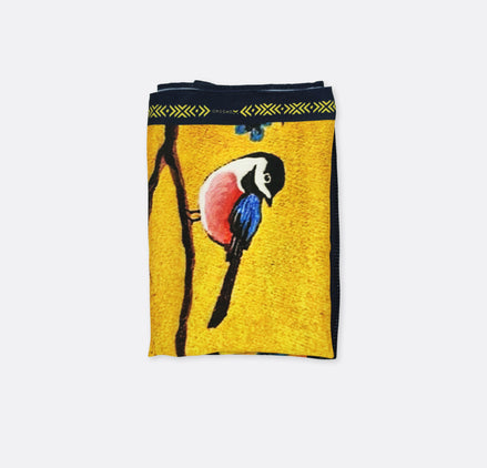 Morning Bird – Silk Pocket Square by Monzoro – view 2