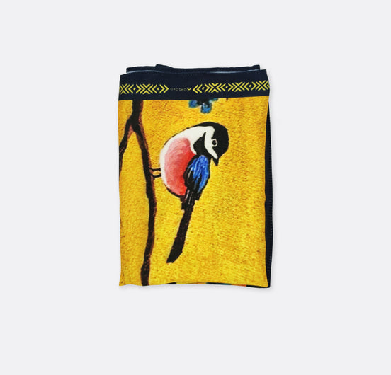 Morning Bird – Silk Pocket Square by Monzoro – view 2