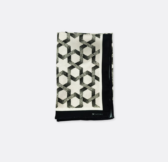 Infinite Geometric Loop – Silk Pocket Square by Monzoro – view 2