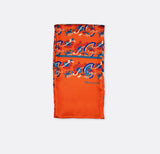 Rust Paisley and Floral - Silk Men Scarves