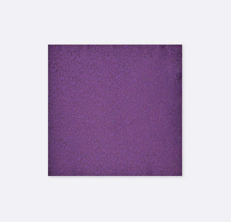 Paisley Purple Self Tie & Pocket Square Set
