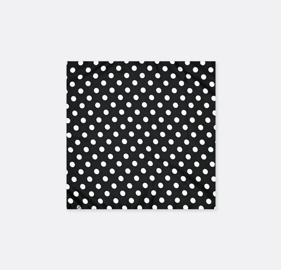 Black Base Polka - Silk Pocket Square by Monzoro