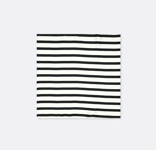 Black & White Stripes Silk Pocket Squares