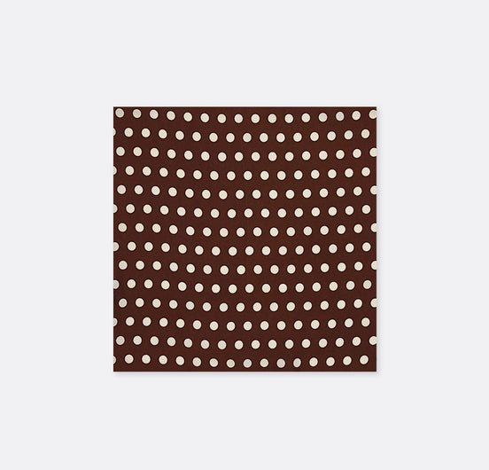 Coffee Base Polka Silk Pocket Square by Monzoro