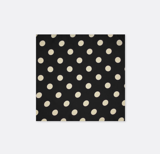 Black Midi Polka - Silk Pocket Square by Monzoro