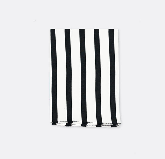 Black & White Stripes Silk Pocket Square by Monzoro – view 2
