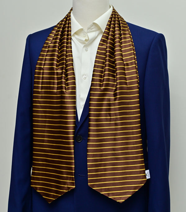 Yellow Cane Hazel Silk Ascot by Monzoro – view 6