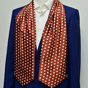 Copper Base Polka Silk Ascot by Monzoro – view 2