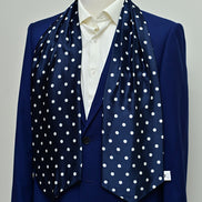 Blue Polka Drops - Silk Ascot by Monzoro – view 2