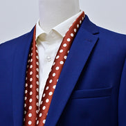Copper Base Polka - Silk Men Scarf by Monzoro – view 3