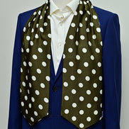 Forest Polka Silk Ascot by Monzoro – view 2