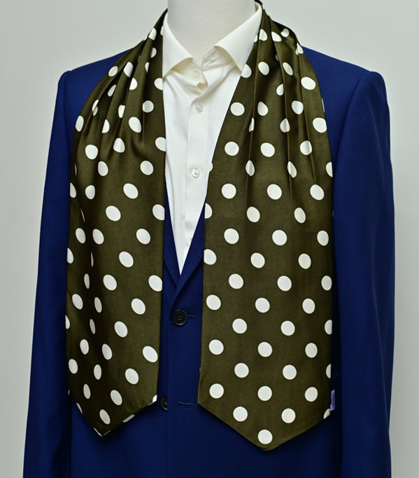 Forest Polka Silk Ascot by Monzoro – view 2