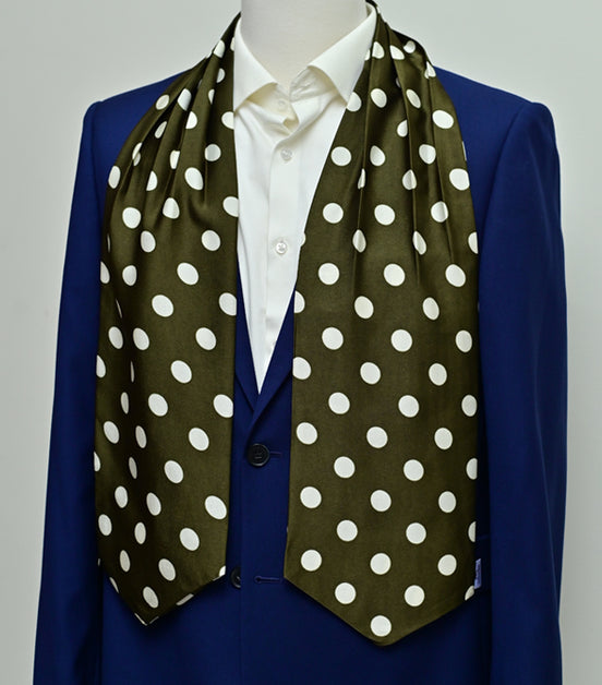 Forest Polka Silk Ascot by Monzoro – view 2