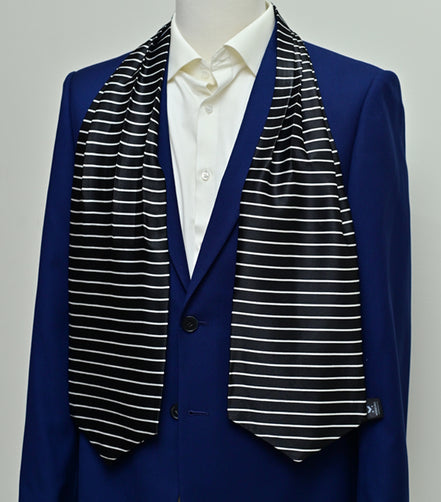 White Cane Crow Silk Ascot by Monzoro – view 2